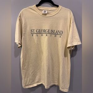 Comfort Colors St George Island FL Short Sleeve Tee Yellow Size L